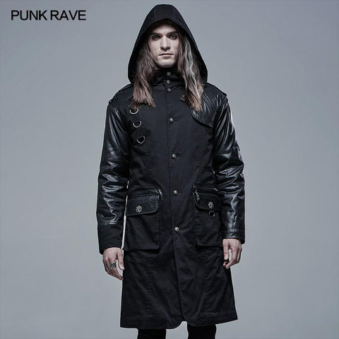 Punk Mittellange wattierte Jacke