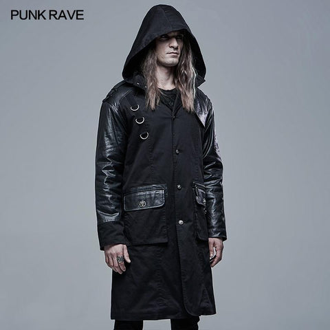 Punk Mittellange wattierte Jacke