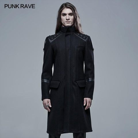 Gothic Einfache Wollstoffjacke