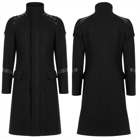 Gothic Einfache Wollstoffjacke