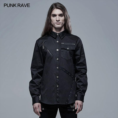 Punk kariertes gespleißtes Hemd