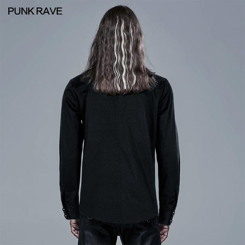 Punk kariertes gespleißtes Hemd