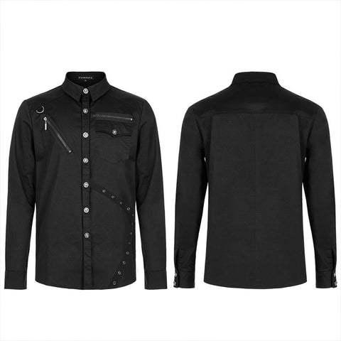 Punk kariertes gespleißtes Hemd