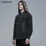 Stylisches gestreiftes Jeanshemd