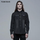 Stylisches gestreiftes Jeanshemd