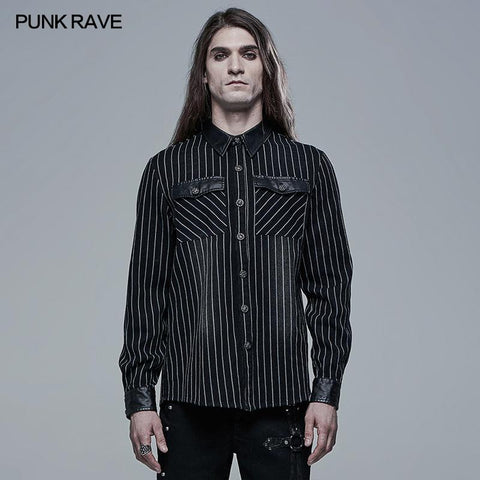 Stylisches gestreiftes Jeanshemd