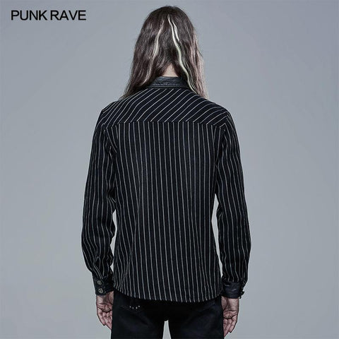 Stylisches gestreiftes Jeanshemd