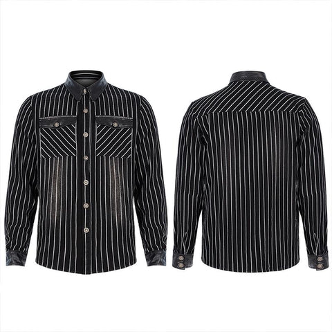 Stylisches gestreiftes Jeanshemd