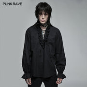 Gothic Skelett besticktes Shirt