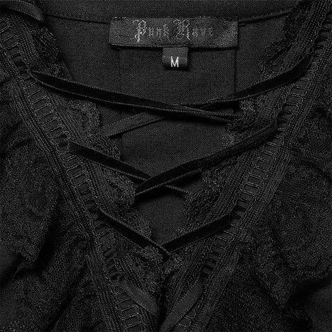 Gothic Skelett besticktes Shirt