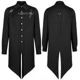 Gothic-Shirt mit Schwalbenschwanz in mittlerer Länge