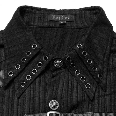 Gothic-Shirt mit Schwalbenschwanz in mittlerer Länge