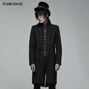 Goth hübsche mittellange bestickte Jacke