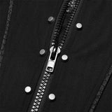 Goth hübsche mittellange bestickte Jacke