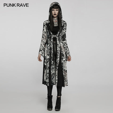 Goth Dark Wizard Langer Mantel