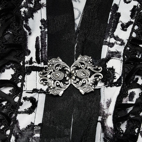 Goth Dark Wizard Langer Mantel