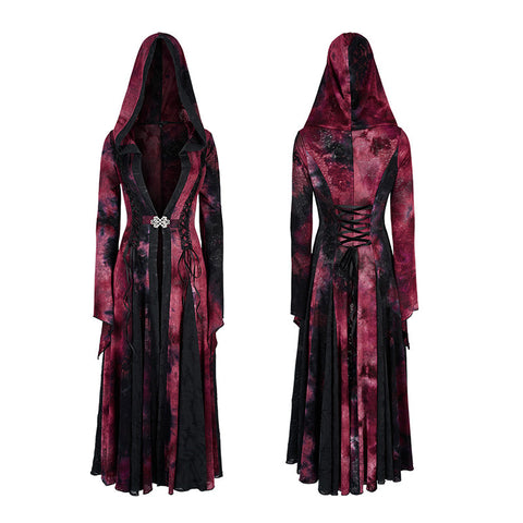 Goth Dark Wizard Langer Mantel