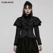 Gothic-Jacke aus Wollimitat