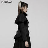 Gothic-Jacke aus Wollimitat