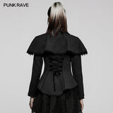 Gothic-Jacke aus Wollimitat
