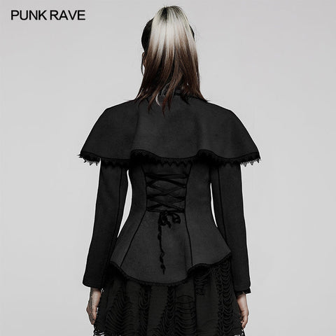 Gothic-Jacke aus Wollimitat
