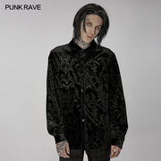 Lockeres Gothic-Print-Shirt