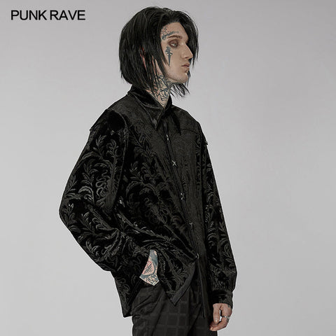 Lockeres Gothic-Print-Shirt