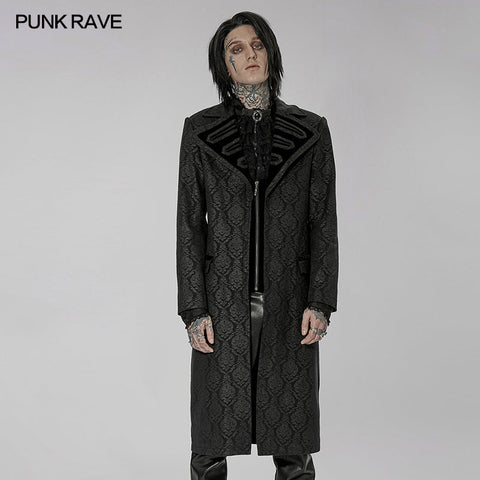 Goth-Print, mittellanger Mantel