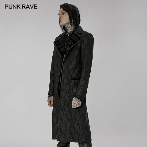 Goth-Print, mittellanger Mantel