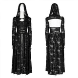 Dunkler Gothic-Strickmantel