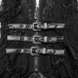 Dunkler Gothic-Strickmantel