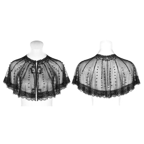 Edler Queen Pearl Mesh kleiner Umhang