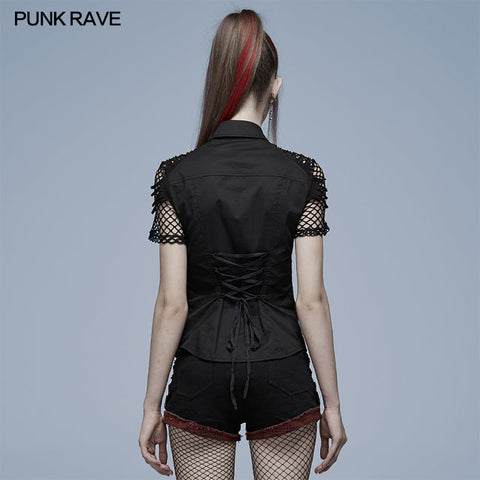 Personalisiertes rotes kariertes Punkhemd