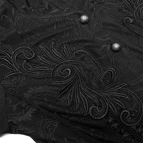 Gotischer Mantel mit ausgeschnittenen Applikationen